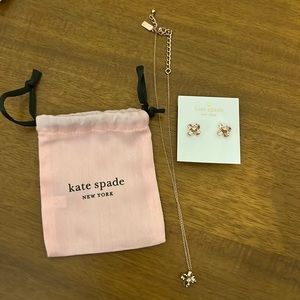 Kate Spade- Necklace and Earrings ROSE GOLD